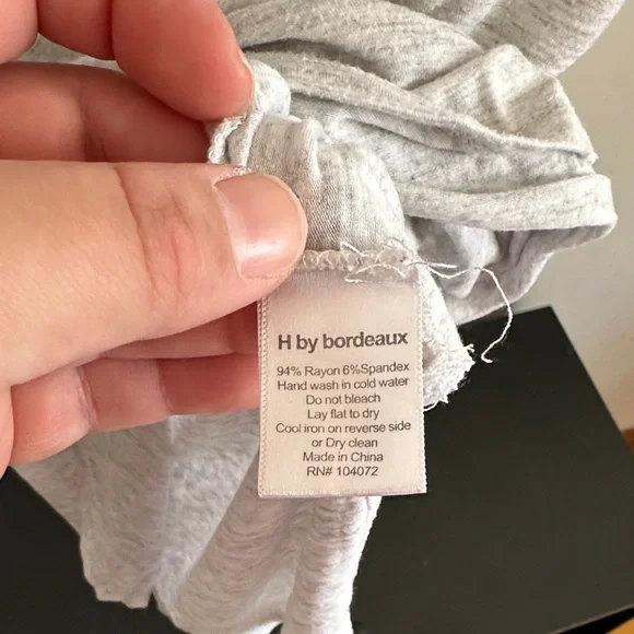 Bordeaux Women's Heather Gray V-Neck Tee - Picture 3 of 4